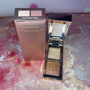 Patrick Ta Major Dimension Eyeshadow Duo - Cream and Brown (Talk To My Team)